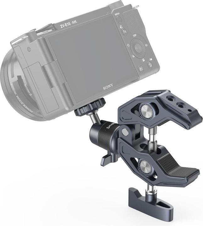 Immagine prodotto SmallRig Morsetto Super con attacco a testa sferica a 360° per fotocamere d'azione 4102B