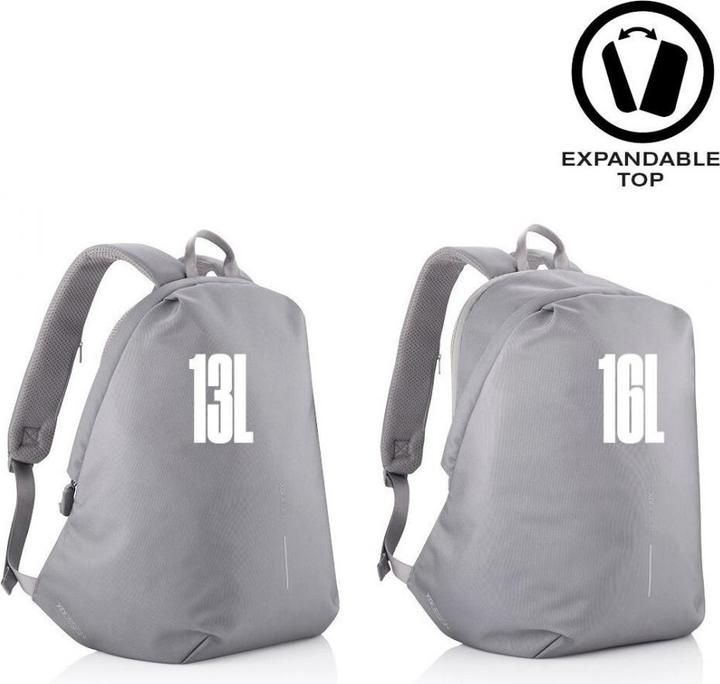 Image du produit XD Design XD-Design Bobby Soft Sac à dos Sac à dos décontracté Gris Polyéthylène téréphtalate (16 l)
