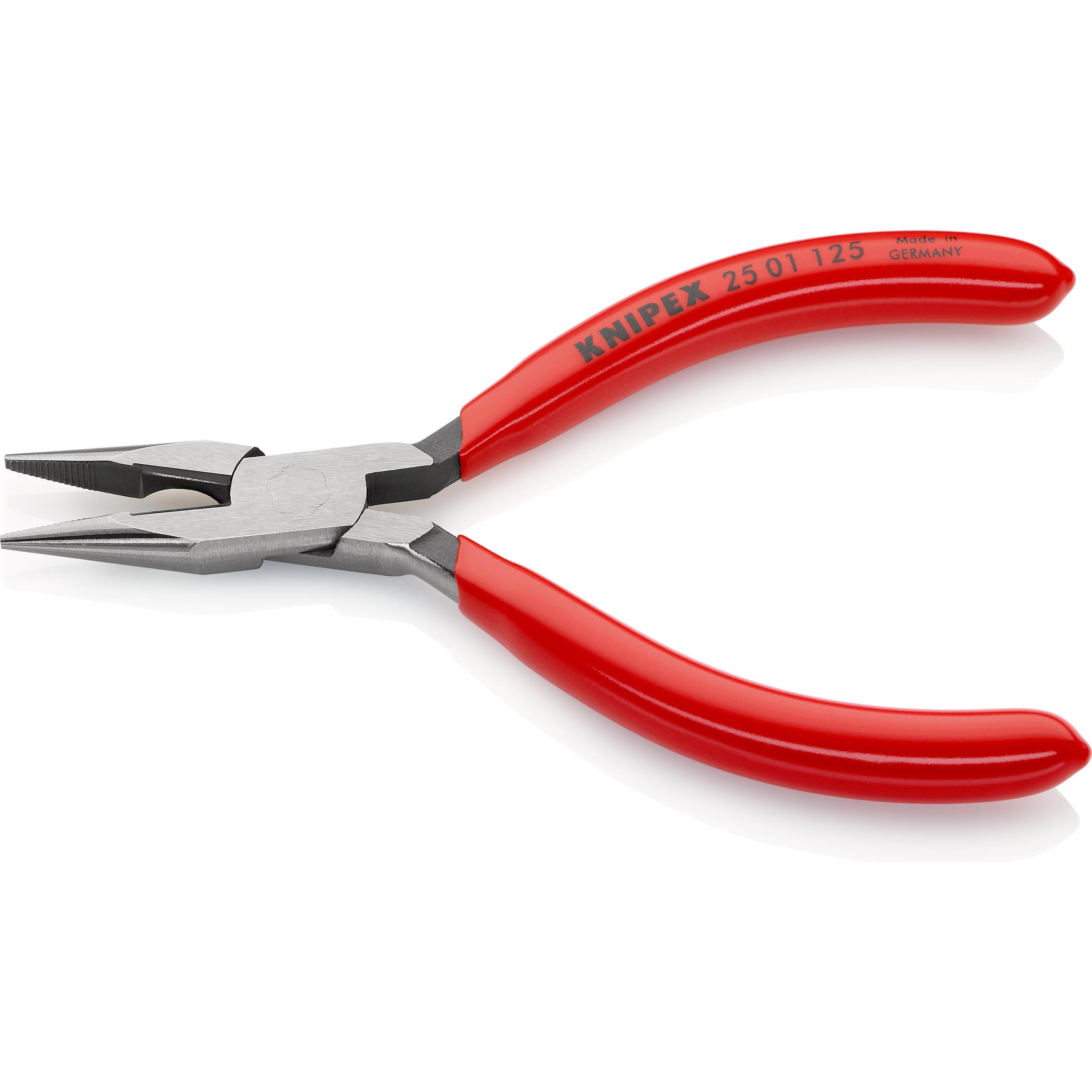 Knipex, Zange, Flachrundzange mit Schneide (125 mm)