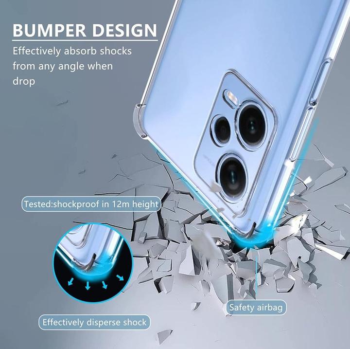 Produktbild Screenguard Xiaomi Redmi Note 12 Pro+ 5G Hülle Crystal Soft Airbag Bumper (Xiaomi Redmi Note 12 Pro+ 5G)