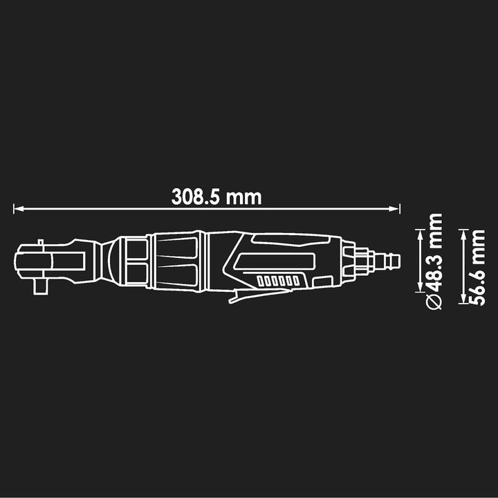 Productafbeelding Vigor Luchtratel vierkant massief (1/2")