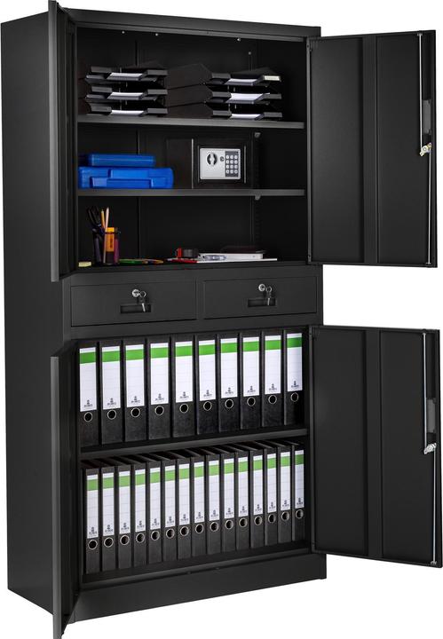 Image du produit tectake Armoire de classement (80 x 40 x 180 cm)