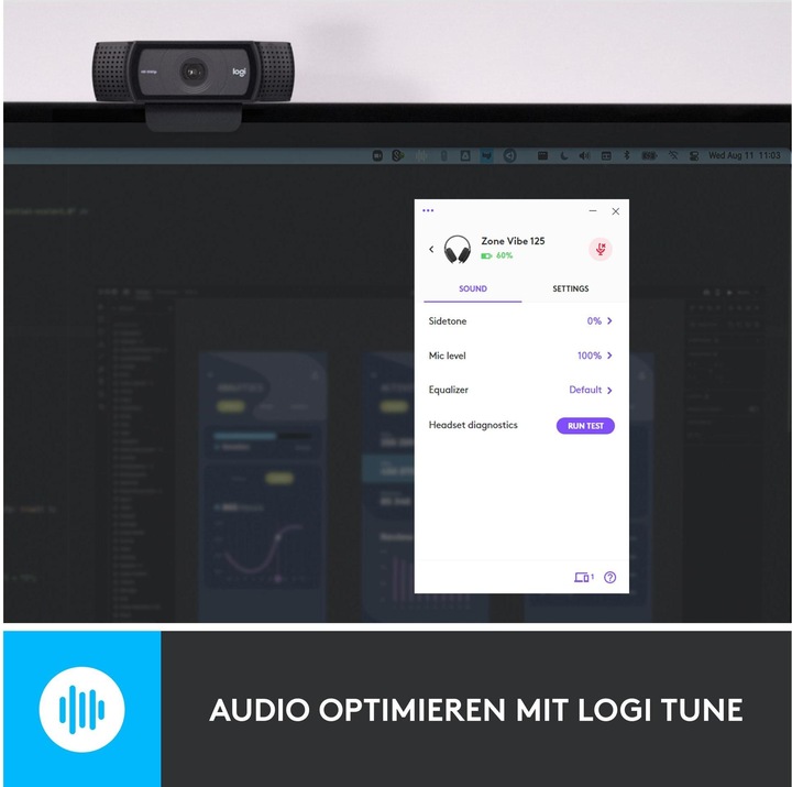 Actual product image Logitech Zone Vibe 125 (Wireless, USB-A)