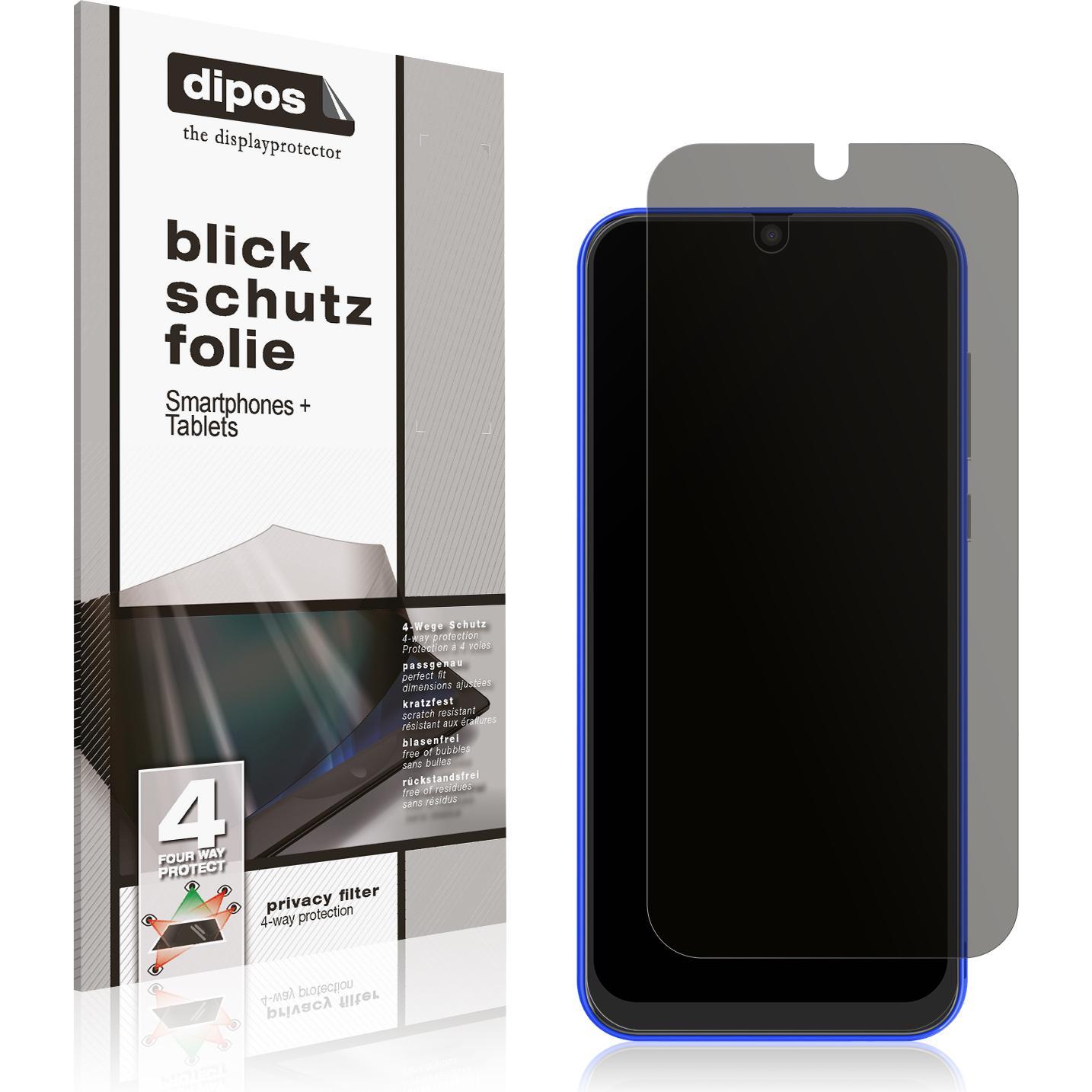 Dipos Blickschutzfolie 4-Way Privacy (1 Stück, INOI A62 Lite), Smartphone Schutzfolie, Transparent