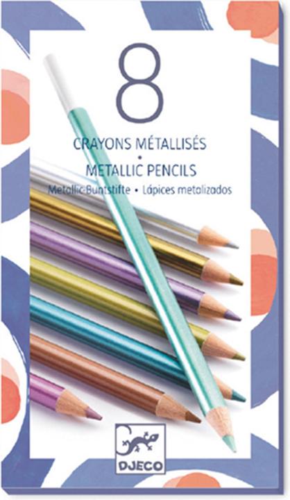 Actual product image Djeco Coloured pencils metallic (Multicoloured, 8 x)