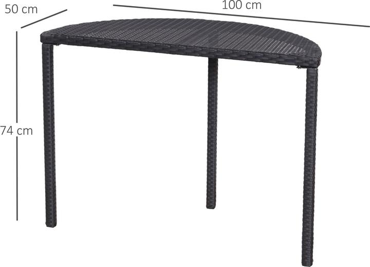 Produktbild Outsunny Balkontisch (100 x 50 x 74 cm)