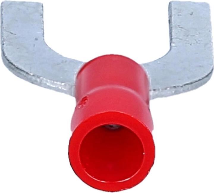 Immagine prodotto Kalitec 10 capicorda GKSRU5 capicorda a forcella 0,5-1,5mm² I rosso parzialmente isolato I collare in PVC