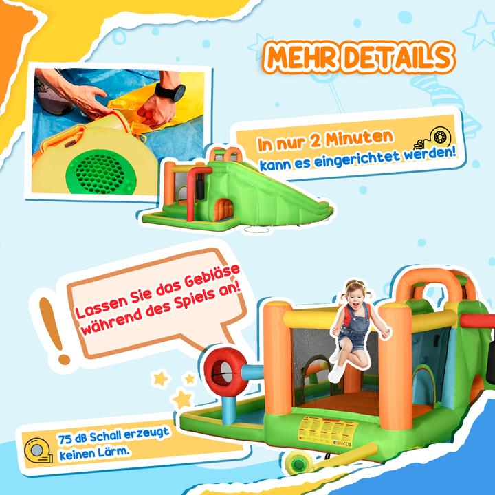 Immagine prodotto Swisshandel24 Castello gonfiabile, castello di gioco, area di salto con scivolo, parco acquatico per bambini dai