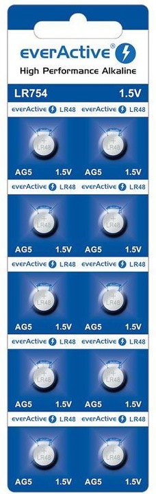 Immagine prodotto Everactive Alcalino ad alte prestazioni (10 pz., LR48, 56 mAh)