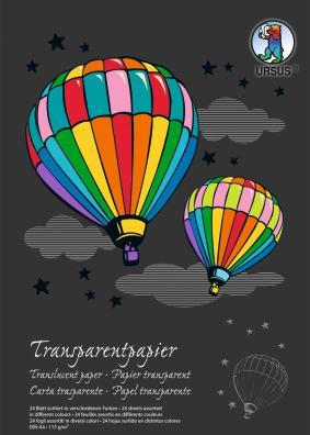 Produktbild Ursus Transparentpapier-Block A4 12164699S 115g, sortierte 24 Blatt (A4, 115 g/m²)