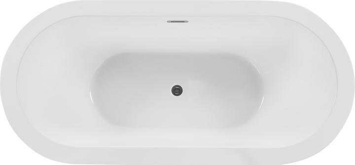 Actual product image Beliani Bathtub free-standing black oval 170 x 80 cm EMPRESA (214 l, 80 cm, 170 cm)
