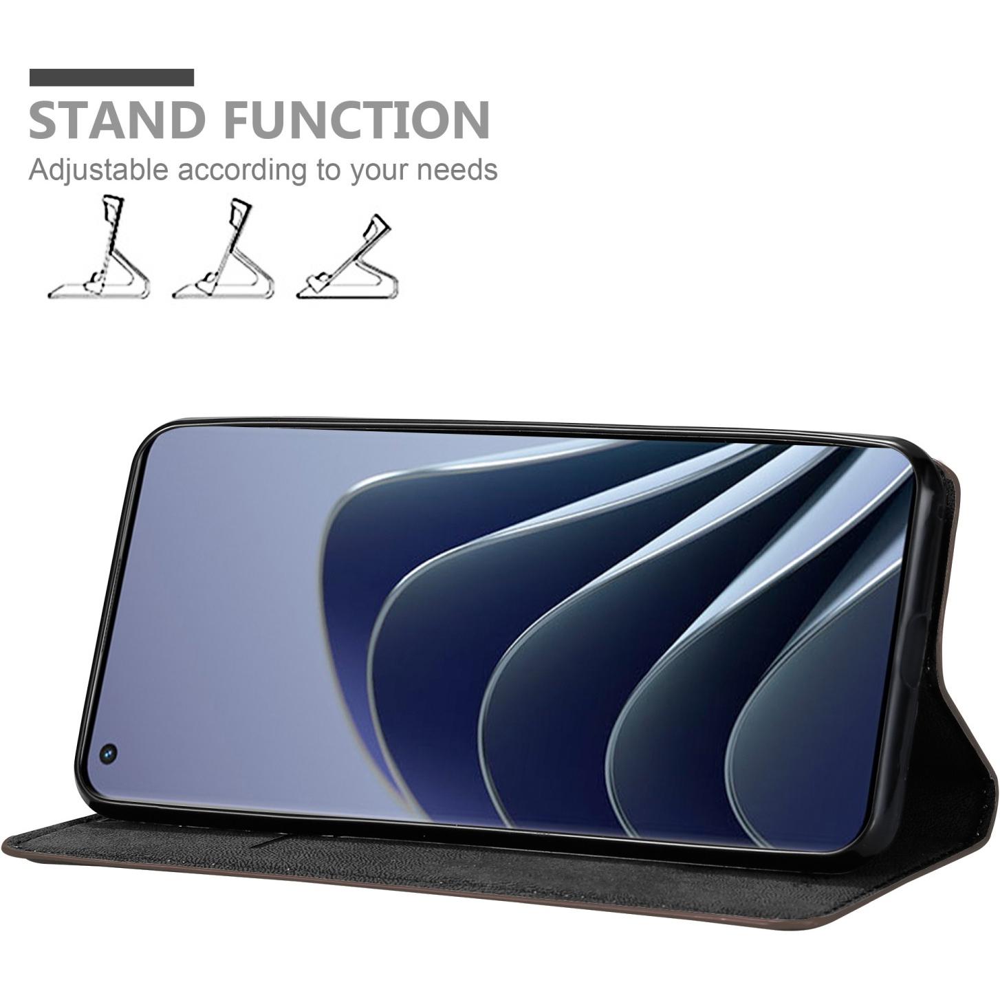 Thumbnail - Cadorabo Hülle für OnePlus 10 PRO 5G im Book Invis. Magnet Style (OnePlus 10 Pro 5G), Smartphone Hülle, Braun