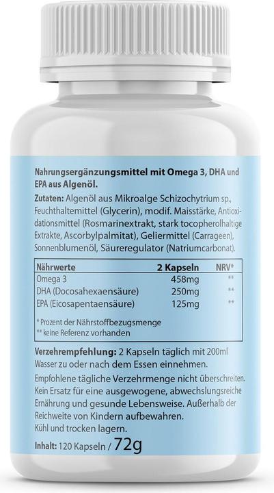 Valeurs nutritives et ingrédients Biotanicals Oméga 3 (120 pièce(s), Capsules, 100 g)