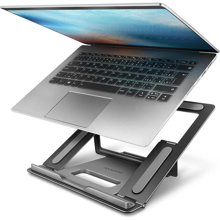 Axagon NB ACC STAND 10-16" METAL/STND-L, Supporto per notebook, Argento