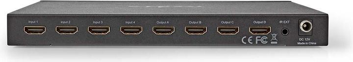 Actual product image Nedis HDMI ™ Matrix Switch | 4x 4-Port port(s) | DC Power / 1x RS232 / 4x HDMI™ Input | 4x HDMI™ A