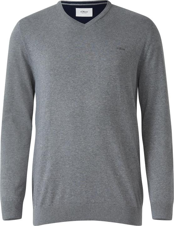 Produktbild S.Oliver Strickpullover Strickpullover mit Logo-Stickerei (4XL)