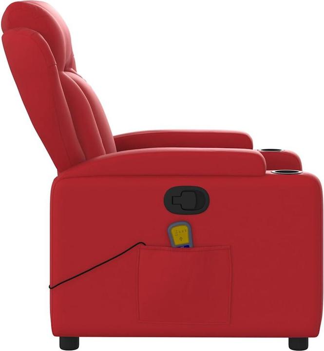 Image du produit vidaXL Fauteuil de massage rouge en similicuir,Couleur : rouge,Matériau : similicuir