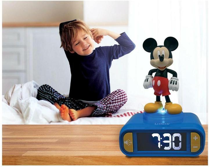 Actual product image Lexibook Mickey Mouse alarm clock with 3D night light figure and special ringtones