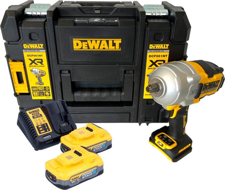 Produktbild DeWalt DCF 961 H2T Akku Schlagschrauber 18 V 1632 Nm 1/2" Brushless + 2x Powerstack Akku 5,0 Ah +