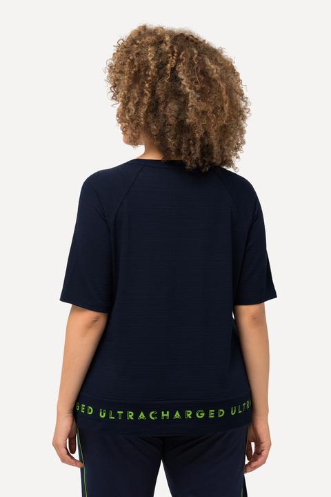 Produktbild Ulla Popken T-Shirt, Saum-Schriftzug, Classic, Rundhals, Halbarm (46, 48)
