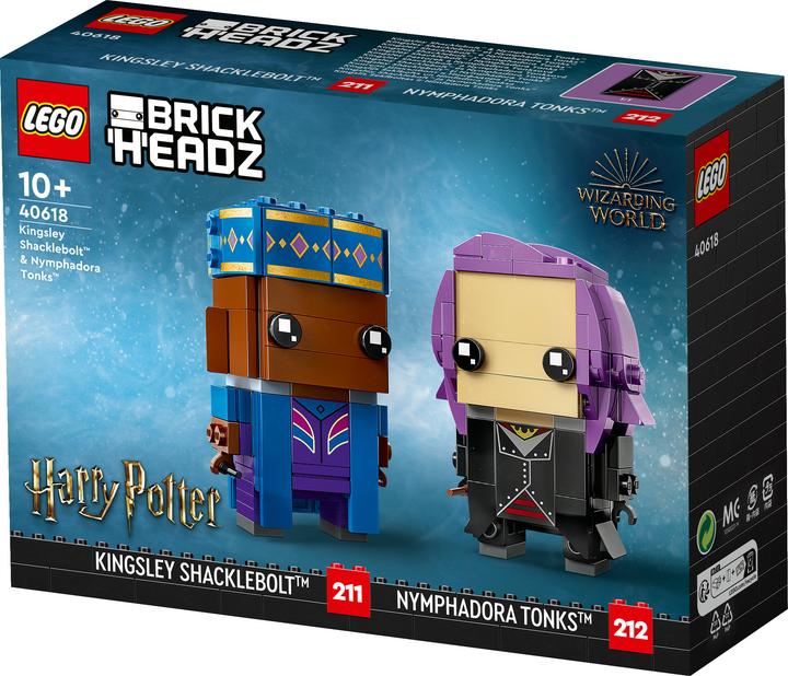 Produktbild LEGO BrickHeadz - Kingsley Shacklebolt & Nymphadora Tonks (40618, LEGO Harry Potter, LEGO Seltene Sets)
