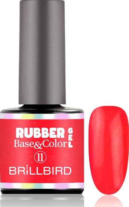 Produktbild BrillBird Rubber Gel Base&Coral #11 8ml (Gel-Effekt Nagellack)