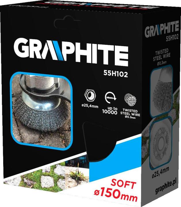Actual product image Graphite wire Sepeta petrol brush 150 x 25.4 mm, soft, wavy wires (Weed whacker, Garden machinery spare parts)