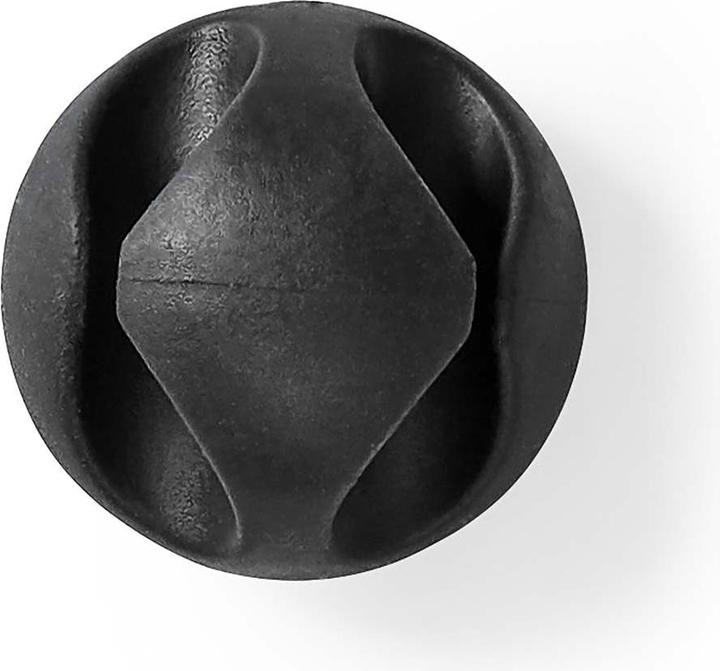 Productafbeelding Nedis Kabelmanagement kabelklem Vergrendeld 6 stuks max. kabeldikte: 5 mm Siliconen 20 mm Zwart
