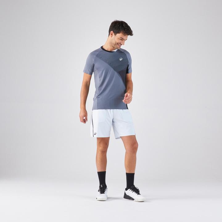 Immagine prodotto Kuikma Herren Padel T-Shirt technisch - 900 grau/schwarz (XL)