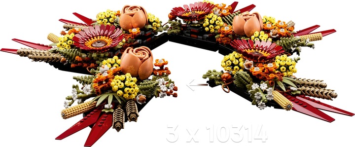 Actual product image LEGO Dried flower arrangement (10314, LEGO Icons, LEGO Botanical)
