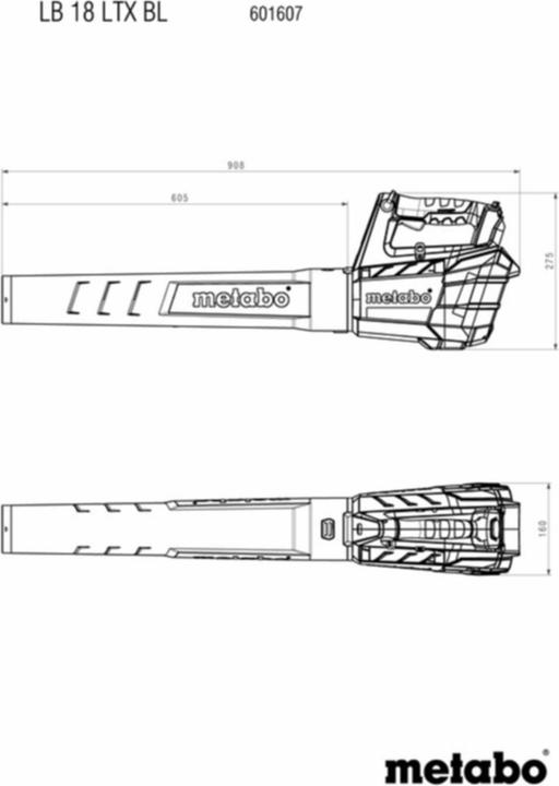 Productafbeelding Metabo LB 18 LTX BL (Oplaadbare batterij, Bladblazer)