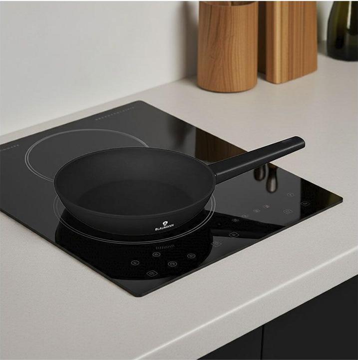 Immagine prodotto Blaumann Bratpfanne Ø 24cm Black Silver Collection (24 cm, Padella per friggere, Alluminio)