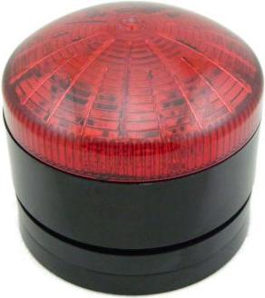 Produktbild RS PRO LED Blitz, Dauer Signalleuchte Rot, 12 V ac/dc, 24 V ac/dc, Ø 76mm x 49mm