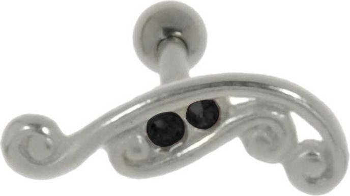 Produktbild Bijouteria Ohrpiercing (Chirurgenstahl 316L, Kristall, Messing mit Silberbeschichtung)