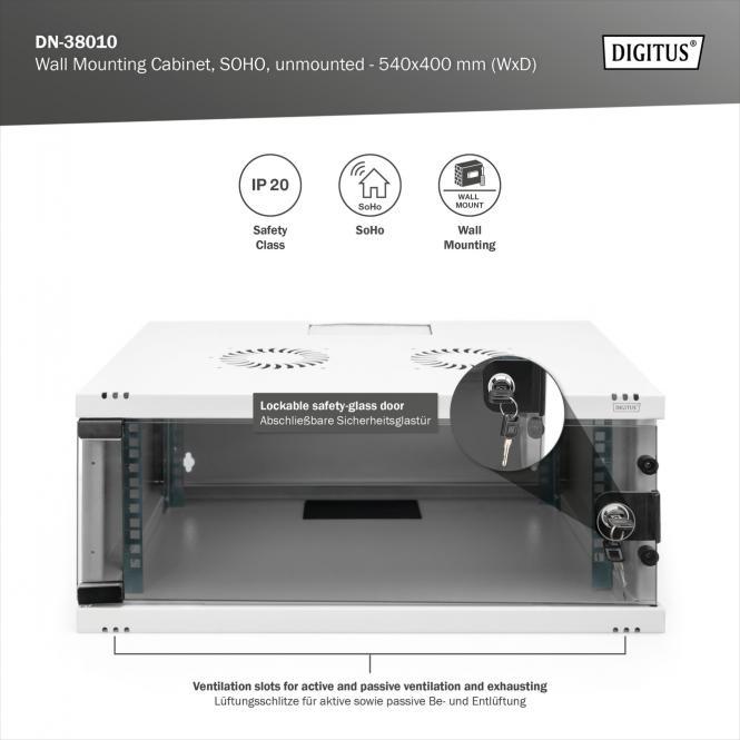 Actual product image Digitus Soho wall housing (4 RU, 19 inch rack)
