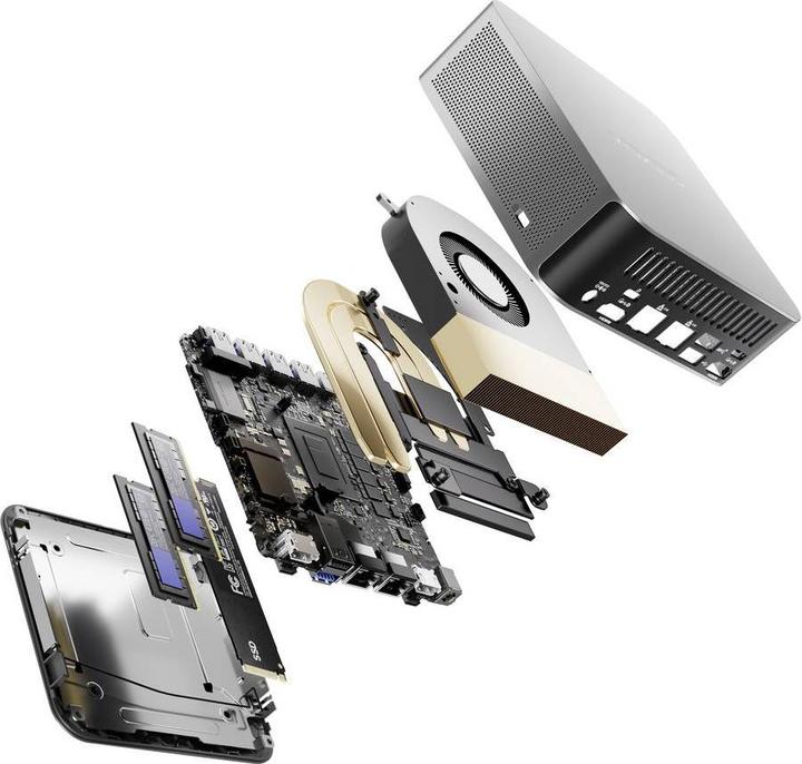 Actual product image Geekom Mini PC A8 Max () AMD Ryzen 7 8845HS 32 GB RAM 1 TB SSD AMD Radeon™ (1000 GB, 32 GB, AMD Ryzen 7 8845HS, Radeon 780M)