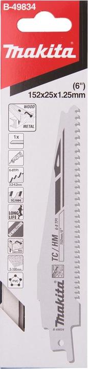 Produktbild Makita Reciproblatt TC 152/6-8T