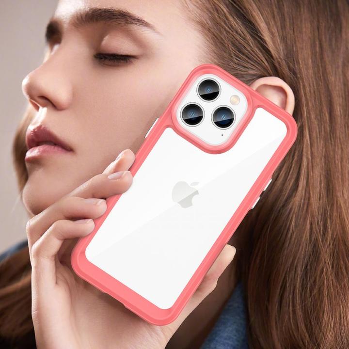 Produktbild Hurtel Outer Space Case iPhone 14 Pro Max hard cover with a gel frame red (Apple iPhone 14 Pro Max)
