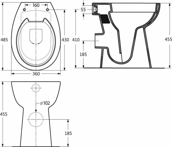 Produktbild vidaXL Toilette