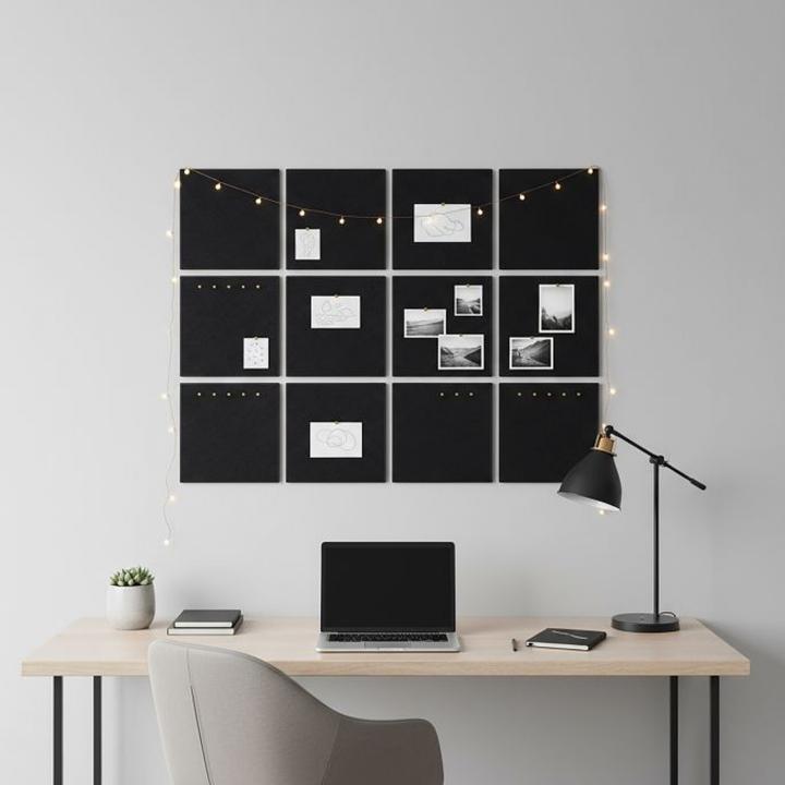 Produktbild Relaxdays 12x Filzpinnwand (Pinnwand, 30 x 30 cm)