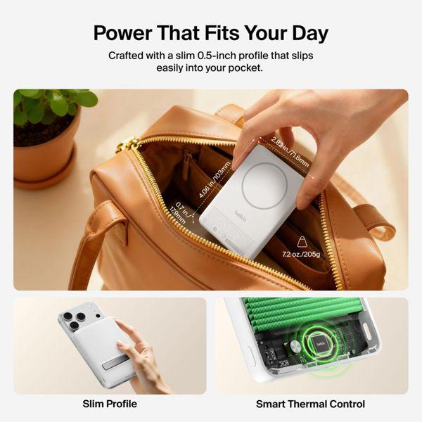 Actual product image Belkin Boostcharge Slim Magnetische Po (10000 mAh, 15 W)