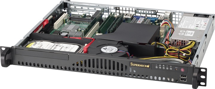 Produktbild Supermicro SC512 203B - Rack-Montage - 1U - ATX 200 Watt