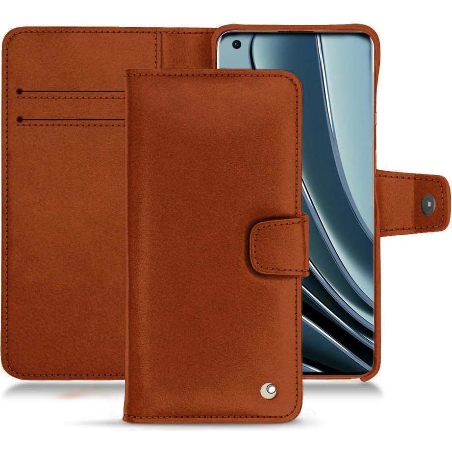 Noreve Lederschutzhülle Wallet (OnePlus 10 Pro), Smartphone Hülle, Braun