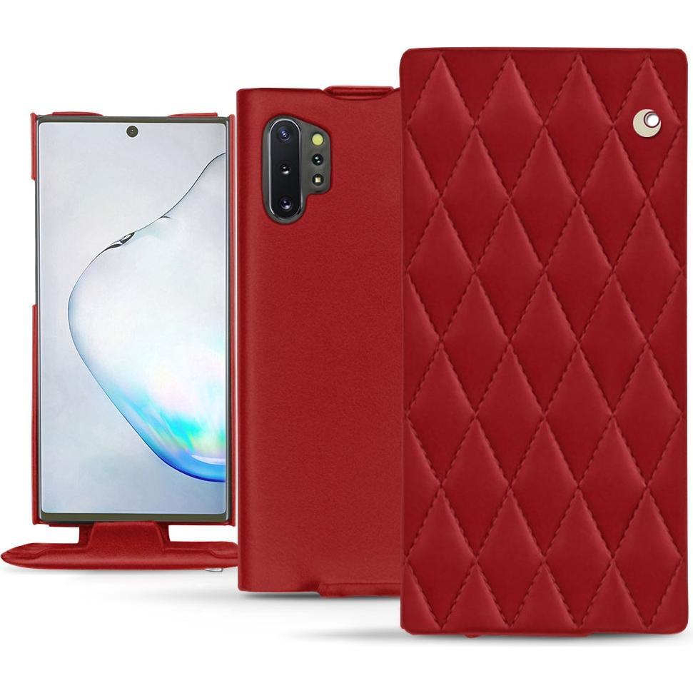 Noreve Lederschutzhülle vertikal (Samsung Galaxy Note 10+), Smartphone Hülle, Rot