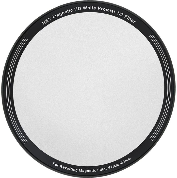 H&Y White Mist Magnetic 1/2 Clip-on Filter for REVORING 67-82mm (82 mm, Zwarte nevelfilter)