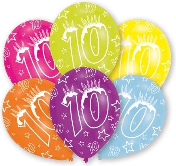 Produktbild Amscan Ballone, 6 Stück, assortiert, Zahl 10 (6x)