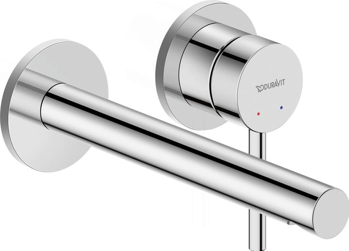 Actual product image Duravit Circle single lever basin mixer, projection 200 mm, concealed, without pop-up waste, chrome