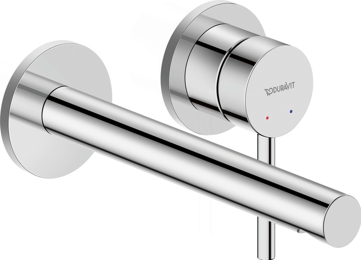 Duravit Circle monoknop wastafelmengkraan, 200 mm projectie, verborgen, zonder afloop, chroom