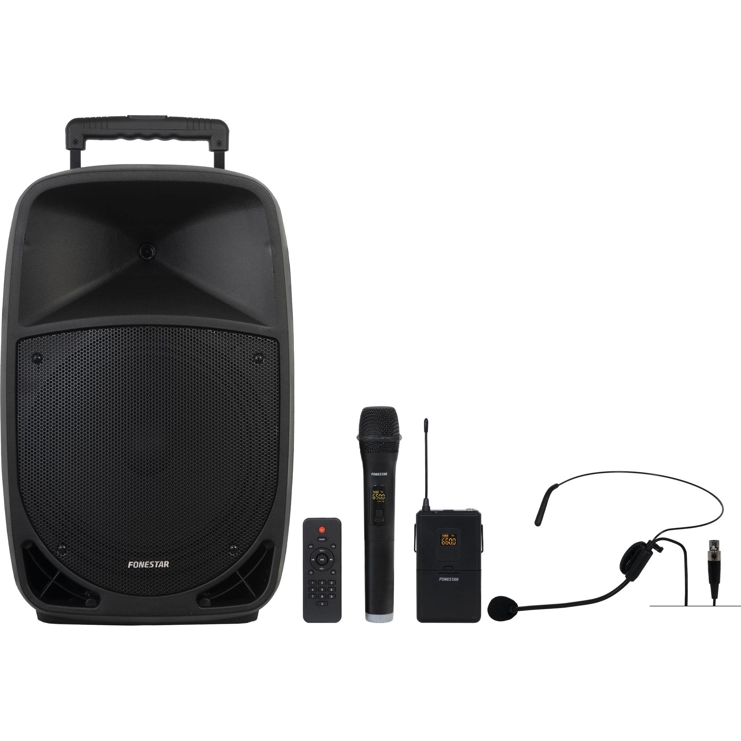 Fonestar Tragbare Bluetooth-Lautsprecher Malibu-312 Schwarz 250 W (16 h), Altoparlante Bluetooth, Nero