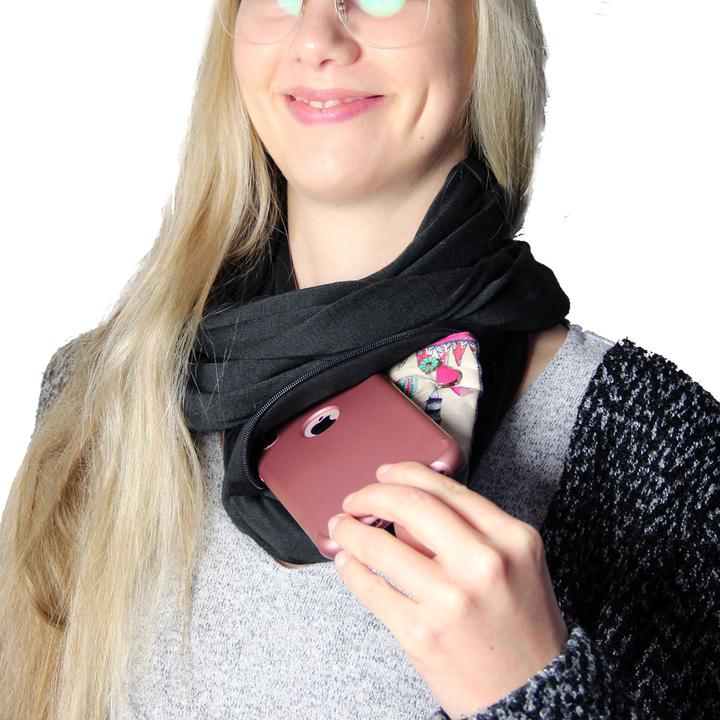 Immagine prodotto KH Security Sciarpa rotonda con tasca con zip nascosta